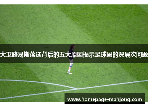 大卫路易斯落选背后的五大原因揭示足球圈的深层次问题 大卫路易斯落选背后的五大原因揭示足球圈的深层次问题